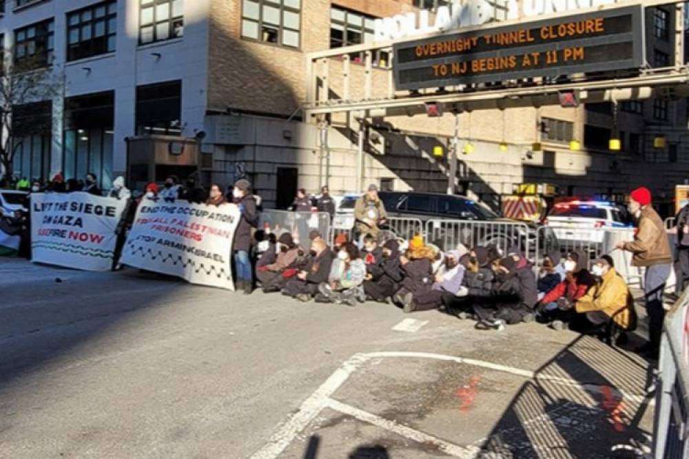 ABD'de Filistin destek g&ouml;sterisi!