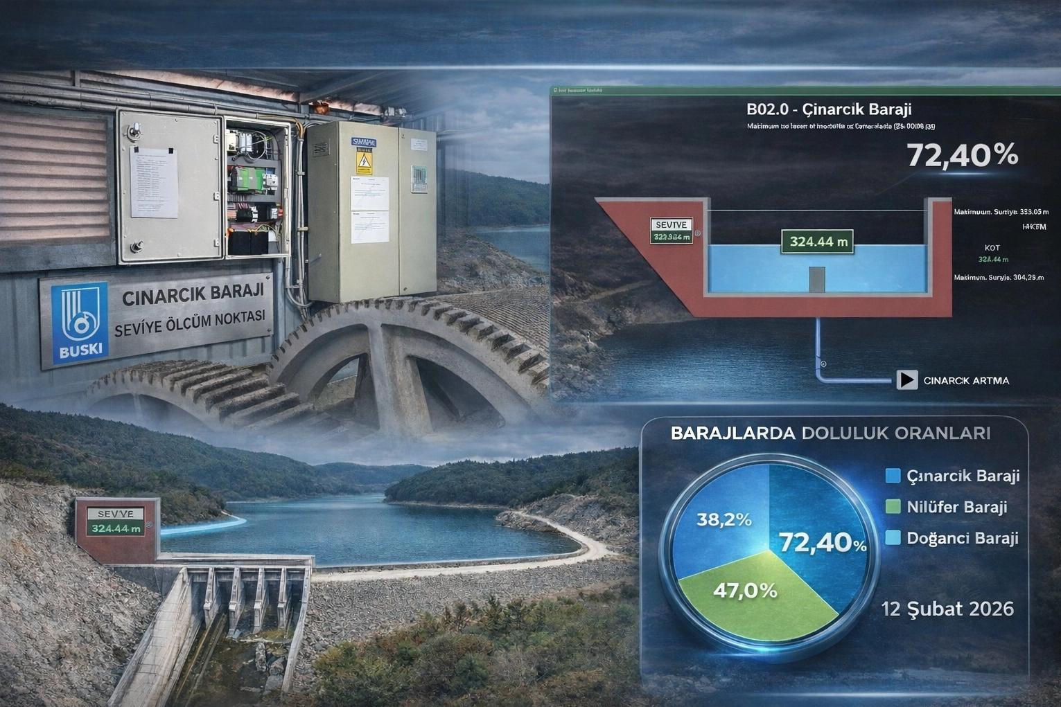 &Ccedil;ınarcık Barajı'na teknolojik takip