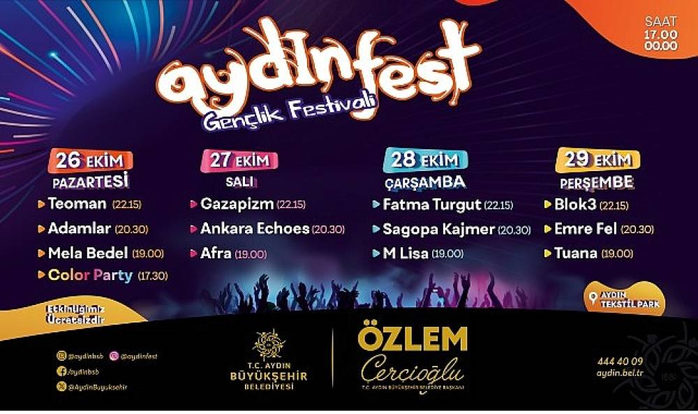 Aydınfest İ&ccedil;in Geri Sayım Başladı: Başkan &Ccedil;er&ccedil;ioğlu T&uuml;m Vatandaşları Festivale Davet Etti