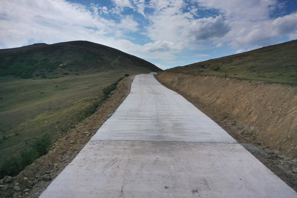 Ordu'da &Ccedil;ambaşı&ndash;Mesudiye yolunda beton &ccedil;alışması