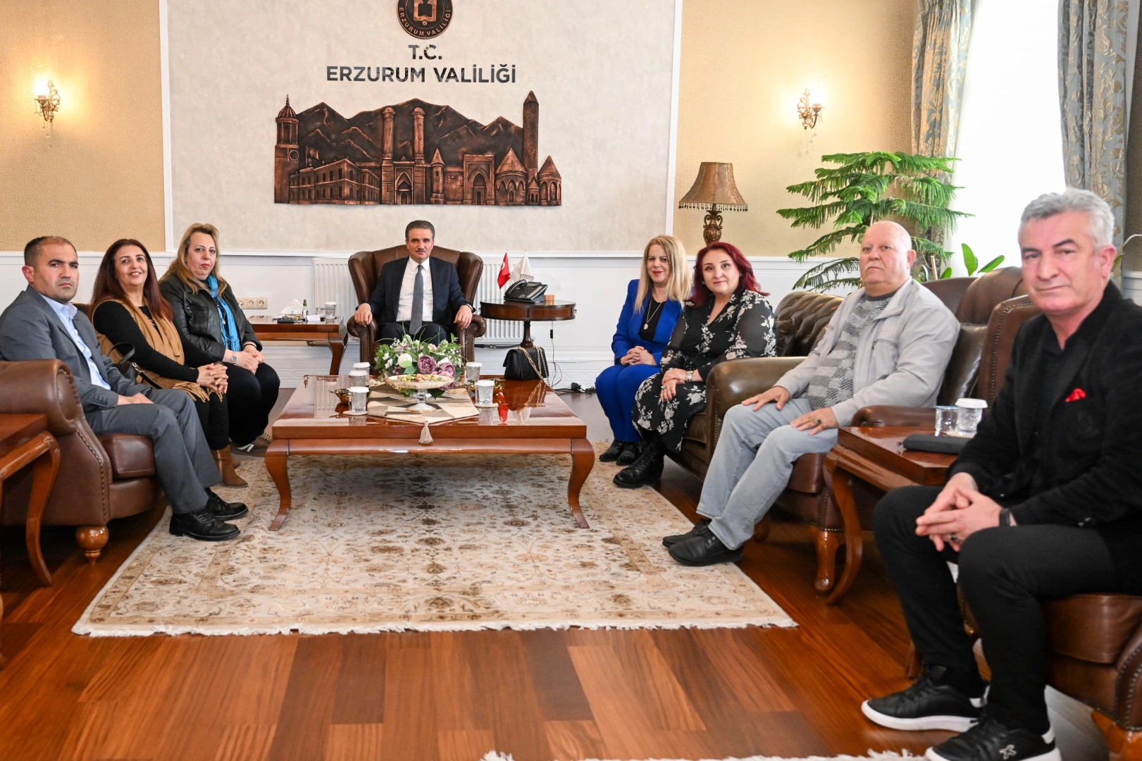 Erzurum Yeni Medya Derneği&rsquo;nden Vali Baruş&rsquo;a ziyaret